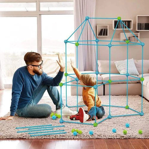 Set of 155pcs DIY Kids Tent Fort Building Toys Kit Build Educational Learning Toys - Glow in The Dark Version - Great Fun for your Children