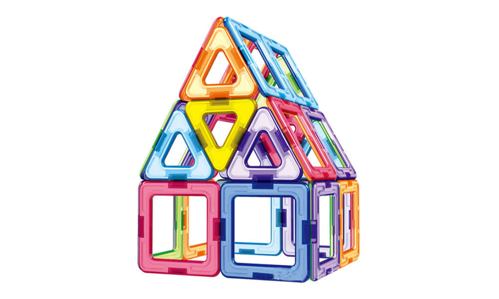 Kids Magnet Toys Magnetic Tiles Building Blocks, Educational Toys for Children - Educational Toys – Playing Learning - Teach Children 2D 3D - 46 Pieces